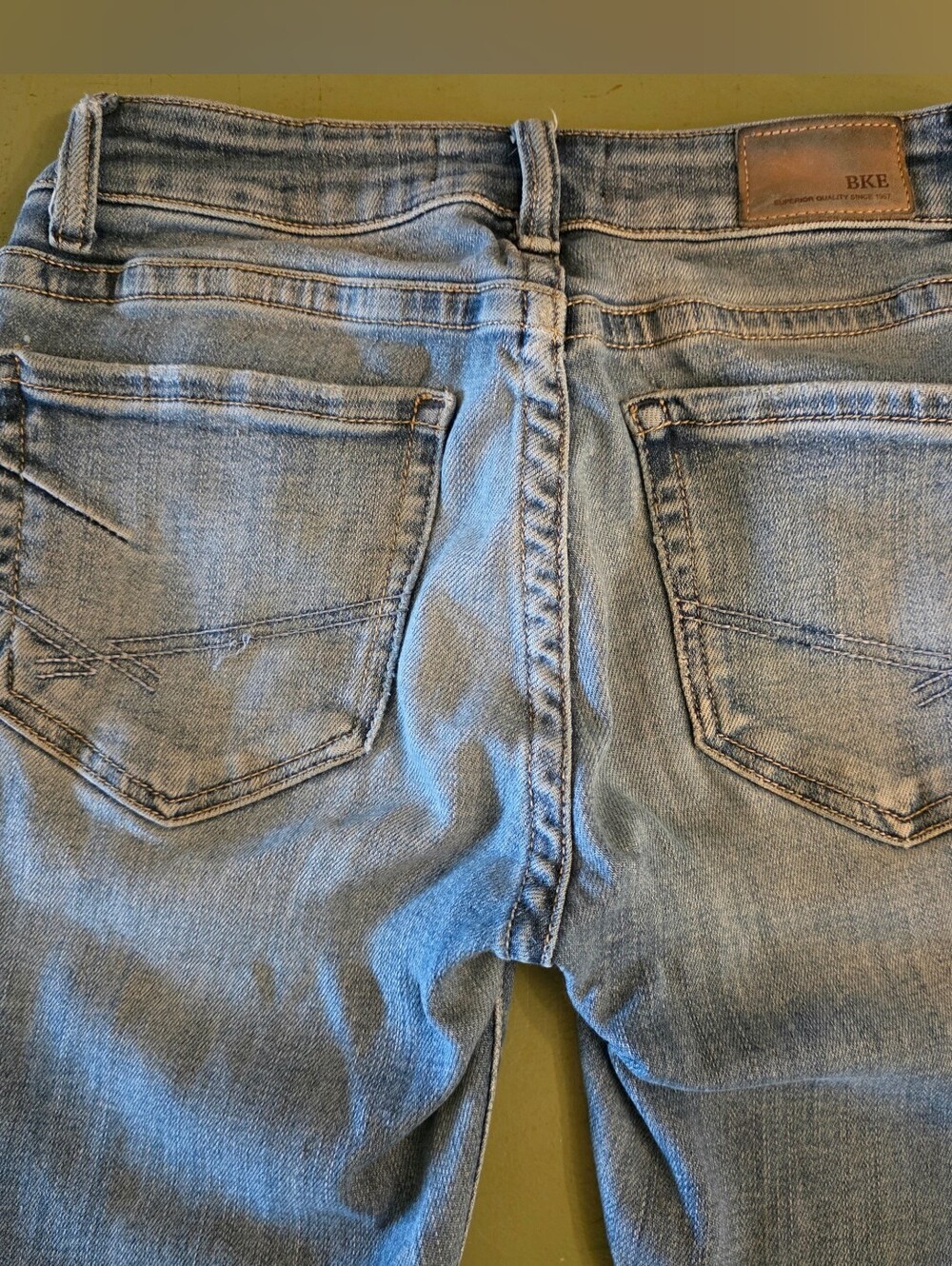 Women's BKE Buckle Stella Jeans 25 Slim Lowrise Factory Destroyed Blue GUC